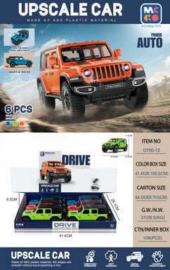 Wrangler simulated inertia car (with lighting and sound effects, door opening)