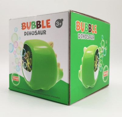 Scraper dinosaur bubble machine