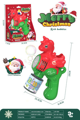 Christmas electric lights unicorn bubble gun