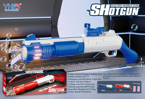 Shotgun bubble gun with 2 bottles of 50ML bubble water +1 strap