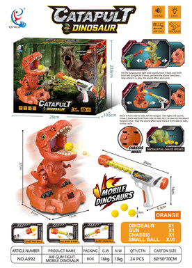 Airgun combat mobile dinosaurs