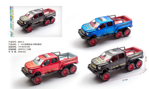 1:16 Six-wheeled Ford pickup inertia racing car