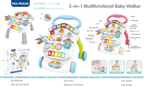 Three-in-one multi-function walker (battery version)