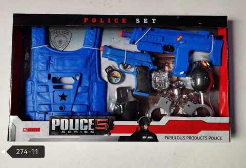 Electric stereo gun police box set
