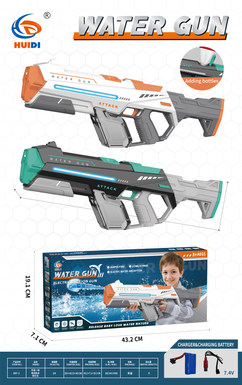 Electric water gun, electric repeating automatic hand-in-one belt, water absorption belt, light
