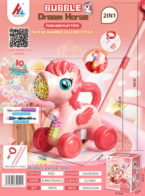 Bubble pony push music/with lights
