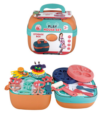 Colored clay storage suitcase