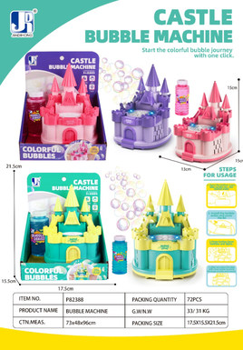 Electric large light 10-hole castle bubble machine