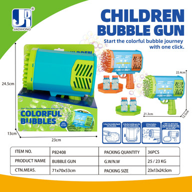 Electric 69-hole dry battery bubble gun