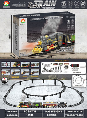 Classical steam electric rail train