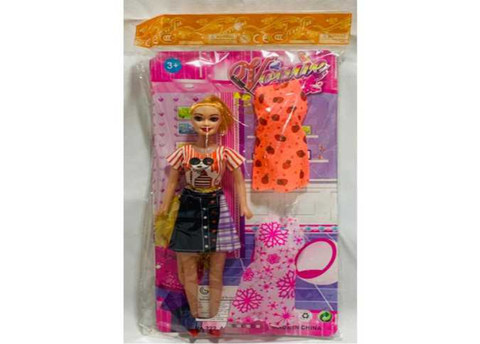 11.5 Inch hollow cardboard belt 2 pieces with skirt Barbie doll