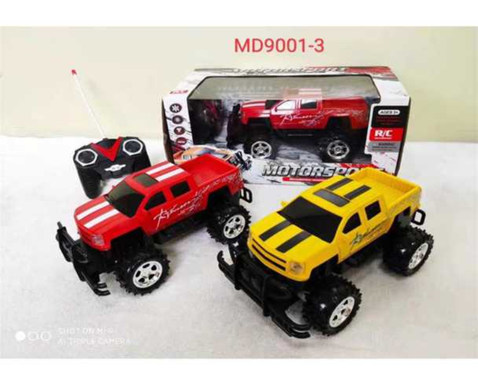 Large-wheeled Chevrolet four-way remote control car (with lighting) without electricity