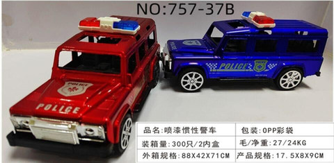 Painted inertia police car