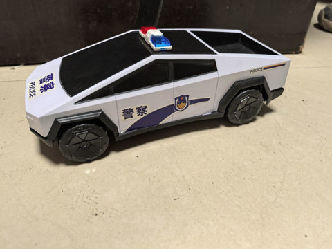 Tesla inertia police car
