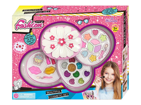 Makeup toys, sunflower three-layer makeup box