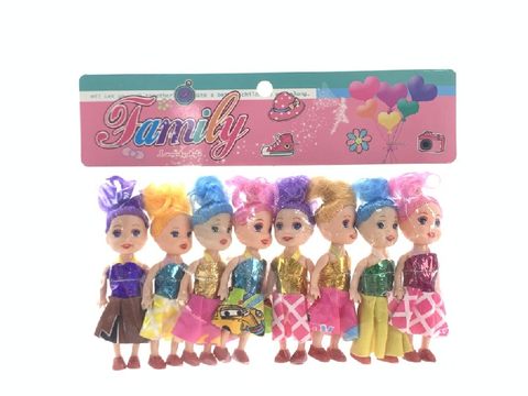 Three-inch Barbie doll multi-color mixed 8PCS