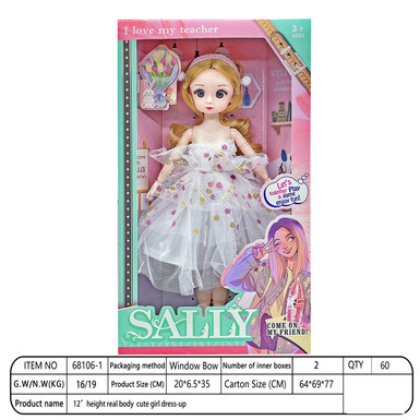 [English] 12-inch full-body cute girl dressed up as a loli doll single