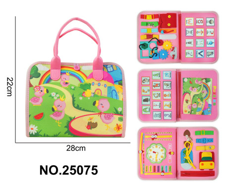 Montessori children's early education 5-page flamingo busy book