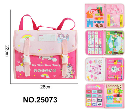 Montessori children's early education 5-page pink backpack