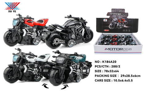 1:32 Alloy Devil Motorcycle Return Power (12 pcs)