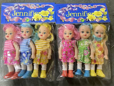 6-inch fat child doll in 3 packs, multiple colors mixed