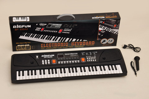 61-button electronic organ with microphone, USB data cable and USB MP3 playback