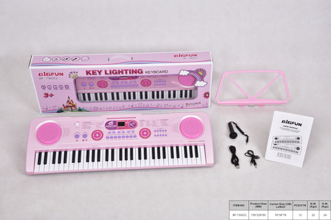 61-button electronic organ with microphone/audio cable/USB power cord/manual/piano score stand