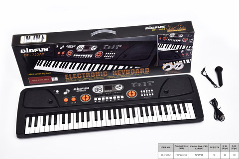 61-button electronic organ with microphone/USB power cord and USB flash drive music jack