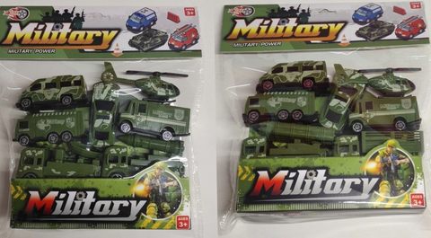 PVC card bag military vehicle (2 returners +5 scooters) 2 mixed