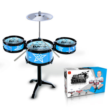 Black circle starry sky blue jazz drums (3 drums)