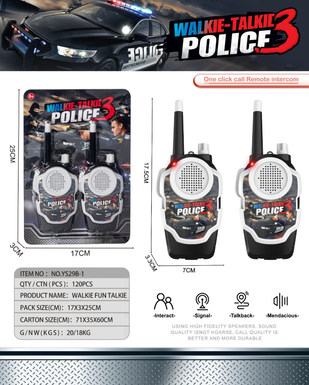 A pair of police walkie-talkies (about 40 meters away)