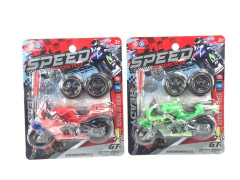 Transforming motorcycle set toy