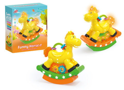Color box electric rocking horse