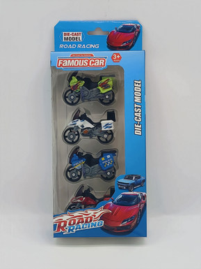 4 x 7CM Gliding Alloy Motorcycles