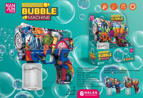 6-hole graffiti space bubble gun