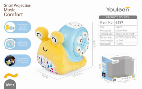 Snail starry sky projection music soothing instrument