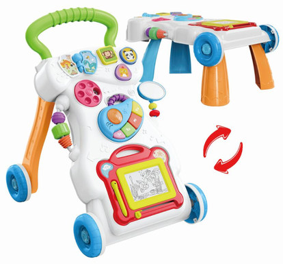 2-in-1 baby walker + study table