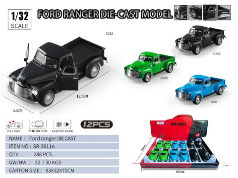 1:32 Classic Car Ford Alloy Pickup Truck (Elected) 12PCS/24 boxes