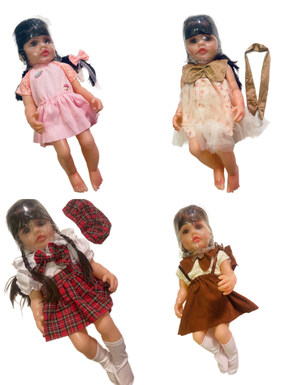 22-inch rebirth doll with rubber body strap English IC clothes variety of multicolour mixed clothes