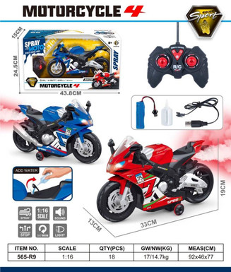 1:16 Two pass + spray simulation remote control motorcycle