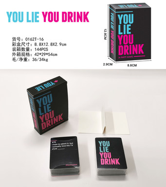 English You Lie You Drink card game