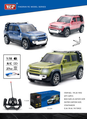 1:18 Four-way lighting Land Rover remote control car model car
