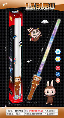 Labub lights, music, flashing sticks