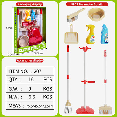 Cleaning tool set red