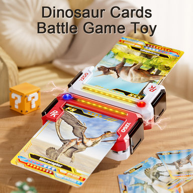 English Dinosaur Card vs. Fighter Double Duel Game Children's Toys
