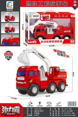Medium story inertia fire engine toy inertia car toy