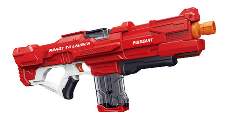 Hand-in-one electric water gun (red and blue)
