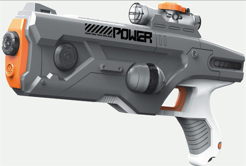 Hand-in-one electric water gun (gray, blue)