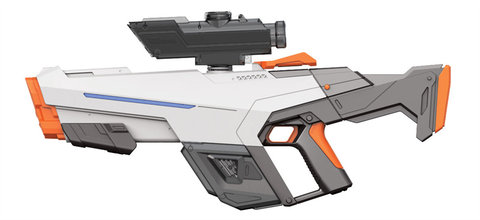 Hand-in-one electric water gun (gray, blue)