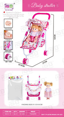 BabySunshadeHandcart(Iron)+14inchICDoll